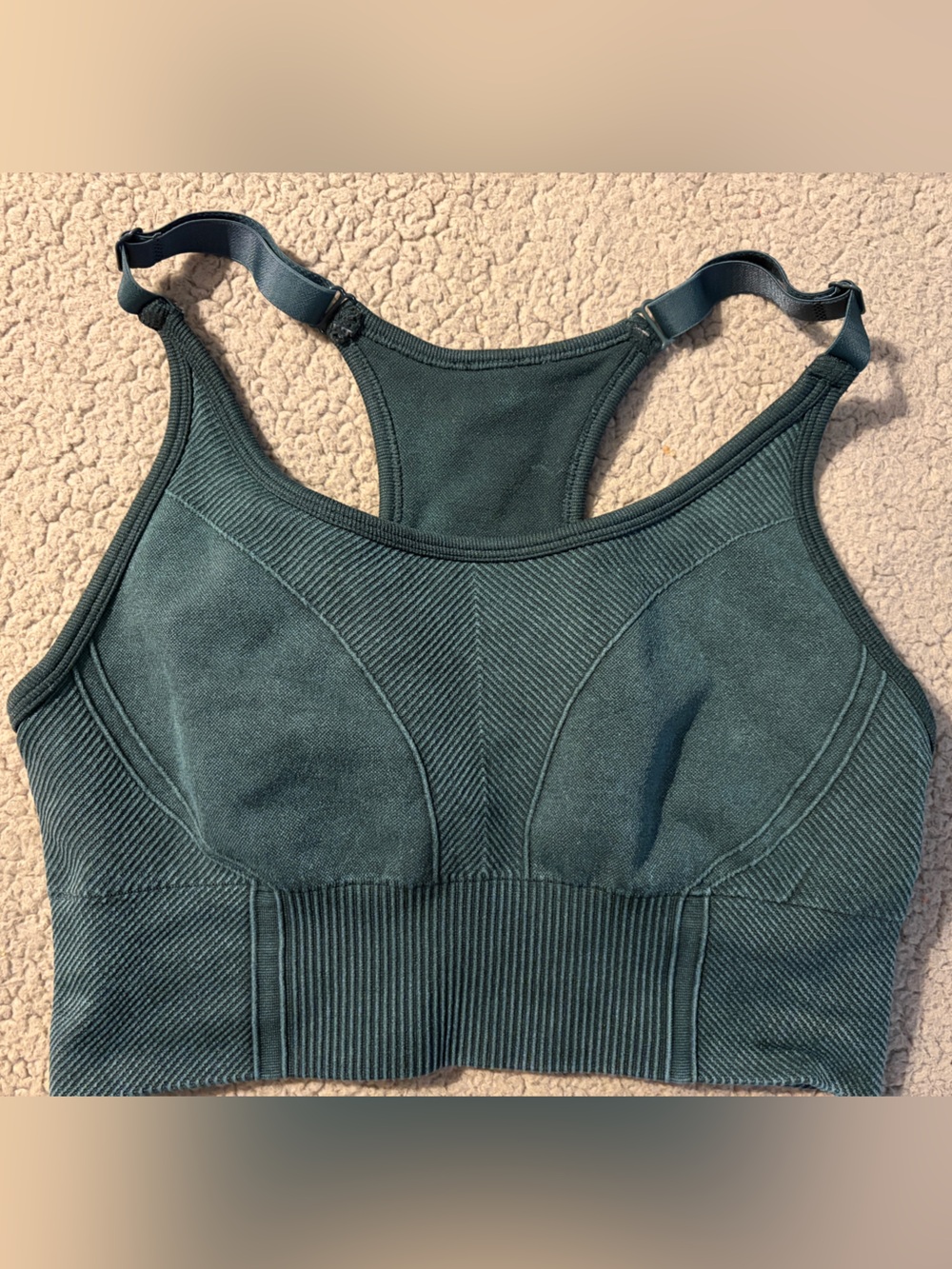 Women’s Seamless Padded Bralette — Dark Green S/M